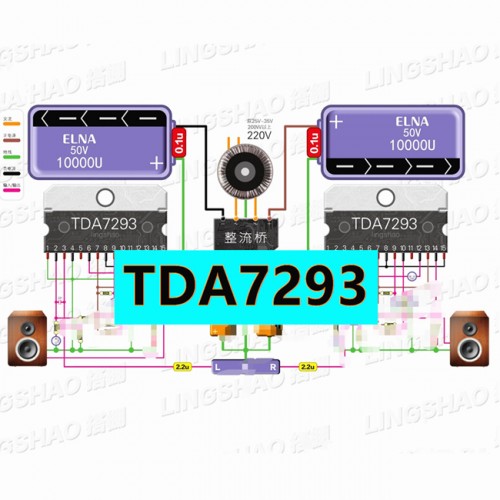 TDA7293 Amplifier circuit diagram